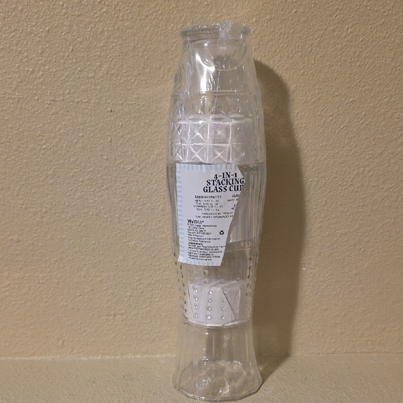 Other - Clear Stacking Glass Cup Set